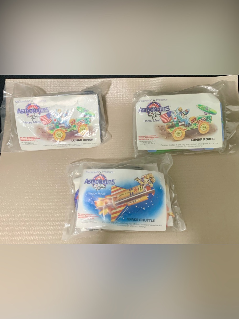 McDonald’s Young Astronauts Happy Meal Toys (3)-Piece Bundle
